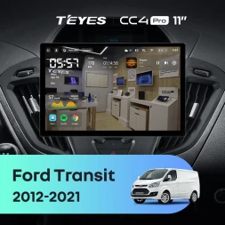 Штатная магнитола Teyes CC4 Pro 12/256 Ford Transit (2012-2021) F1 (11")