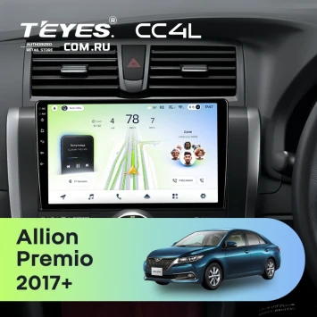 Штатная магнитола Teyes CC4L 4/64 Toyota Premio (T260) (2017-2021)