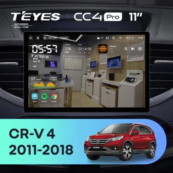 Штатная магнитола Teyes CC4 Pro 8/128 Honda CR-V 4 RM RE (2011-2018) Тип-B (11")