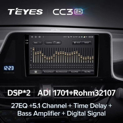 Штатная магнитола Teyes CC3 2K 4/64 Toyota C-HR (2016-2020) F2 Правый руль