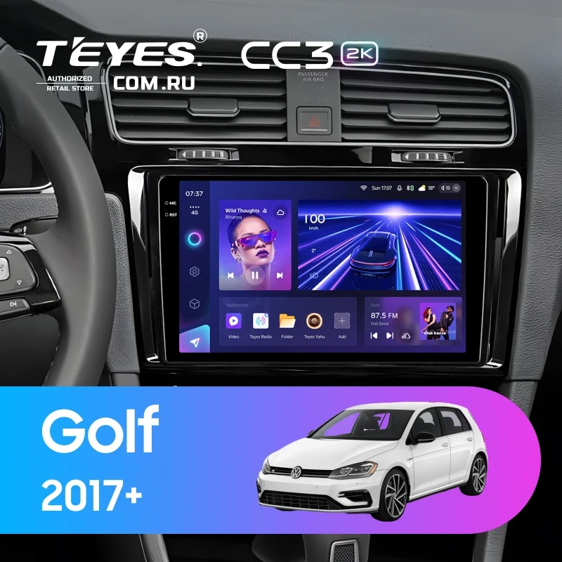 Штатная магнитола Teyes CC3 2K 6/128 Volkswagen Golf 2017+