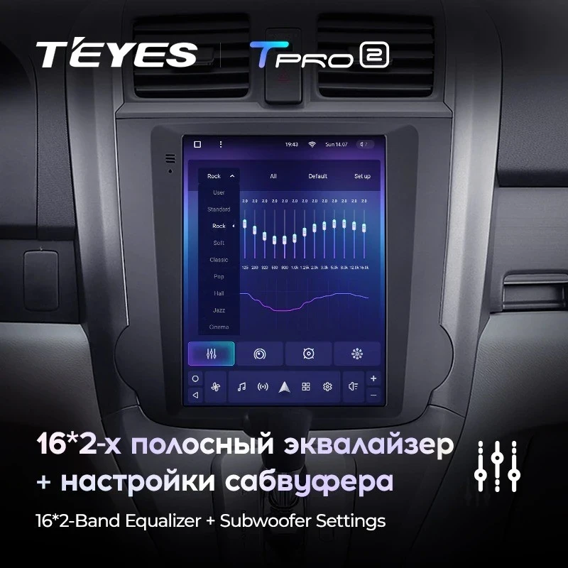 Штатная магнитола Tesla style Teyes TPRO 2 4/32 Honda CR-V 3 RE (2006-2012) Тип-A