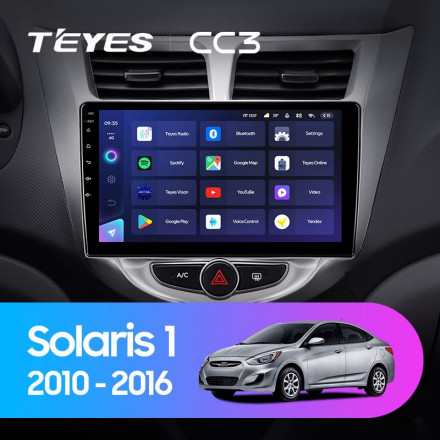 Штатная магнитола Teyes CC3 4/64 Hyundai Solaris 1 (2010-2016)