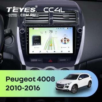 Штатная магнитола Teyes CC4L 4/64 Peugeot 4008 (2010-2016) F2 Тип-A (9")