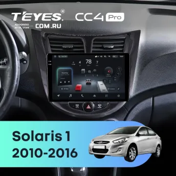 Штатная магнитола Teyes CC4 Pro 8/128 Hyundai Solaris 1 (2010-2016) F2 (черный глянец)