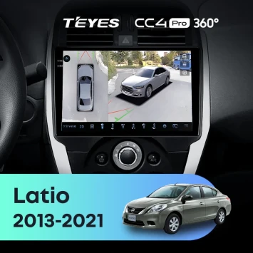 Штатная магнитола Teyes CC4 Pro 360 8/128 Nissan Latio (N17) (2013-2021) F1