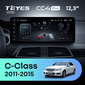 Штатная магнитола Teyes CC4 Pro 12.3" 12/256 Mercedes-Benz C-Class W204 C204 S204 (NTG 4.0) (2011-2015) Universal