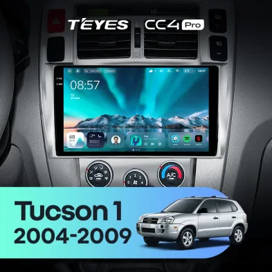 Штатная магнитола Teyes CC4 Pro 8/128 Hyundai Tucson 1 (2004-2009) F1
