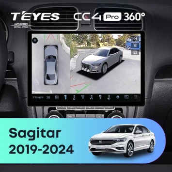 Штатная магнитола Teyes CC4 Pro 360 12/256 Volkswagen Sagitar (2019-2024) (13")
