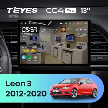 Штатная магнитола Teyes CC4 Pro 12/256 Seat Leon 3 (2012-2020) F3 (13")