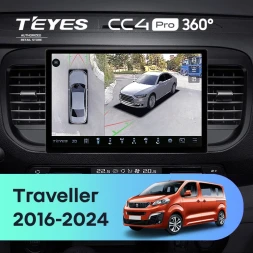 Штатная магнитола Teyes CC4 Pro 360 8/128 Peugeot Traveller (2016-2024) (11")