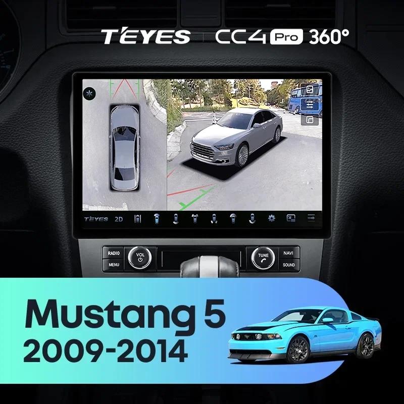 Штатная магнитола Teyes CC4 Pro 360 8/128 Ford Mustang 5 S-197 (2009-2014) F1 (11")