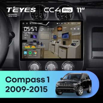 Штатная магнитола Teyes CC4 Pro 8/128 Jeep Compass 1 MK (2009-2015) (11")