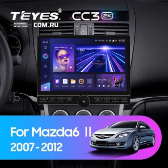 Штатная магнитола Teyes CC3 2K 6/128 Mazda 6 2 GH (2007-2012) (13&quot; с кнопками)