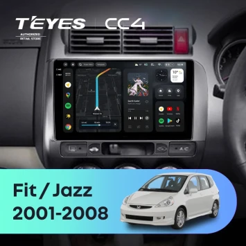 Штатная магнитола Teyes CC4 8/128 Honda Fit GD (2001-2008) Правый руль
