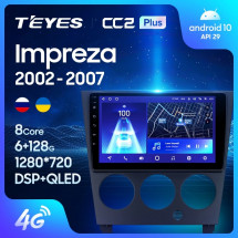 Штатная магнитола Teyes CC2 Plus 6/128 Subaru Impreza GD GG 2002-2007