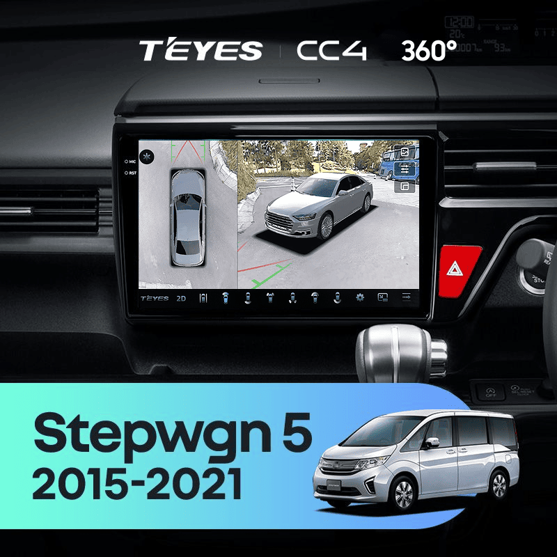 Штатная магнитола Teyes CC4 360 8/128 Honda Stepwgn 5 (2015-2021) правый руль