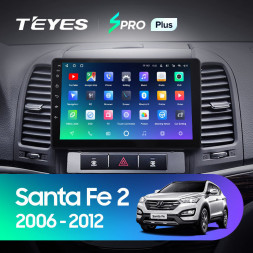 Штатная магнитола Teyes SPRO Plus 6/128 Hyundai Santa Fe 2 (2006-2012)
