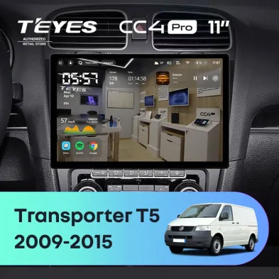Штатная магнитола Teyes CC4 Pro 8/128 Volkswagen Transporter (T5) (2009-2015) (11")