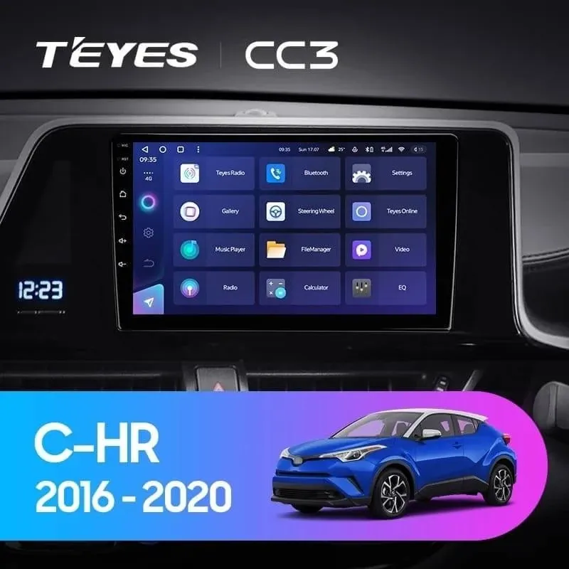 Штатная магнитола Teyes CC3 4/32 Toyota C-HR (2016-2020) F2 Правый руль