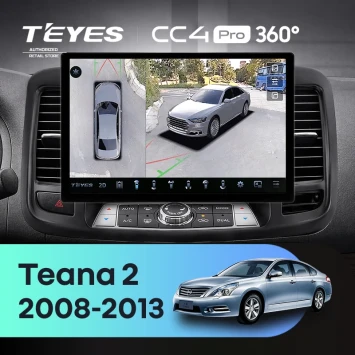 Штатная магнитола Teyes CC4 Pro 360 12/256 Nissan Teana J32 (2008-2013) Тип-B (13") F3