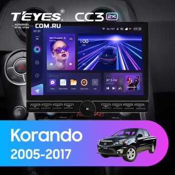 Штатная магнитола Teyes CC3 2K 6/128 SsangYong Korando Sports (2005-2017) (13" с кнопками)