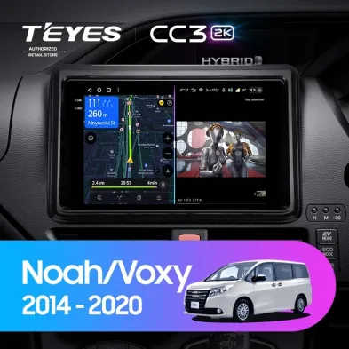 Штатная магнитола Teyes CC3 2K 4/32 Toyota Voxy III R80 (2014-2020) Правый руль