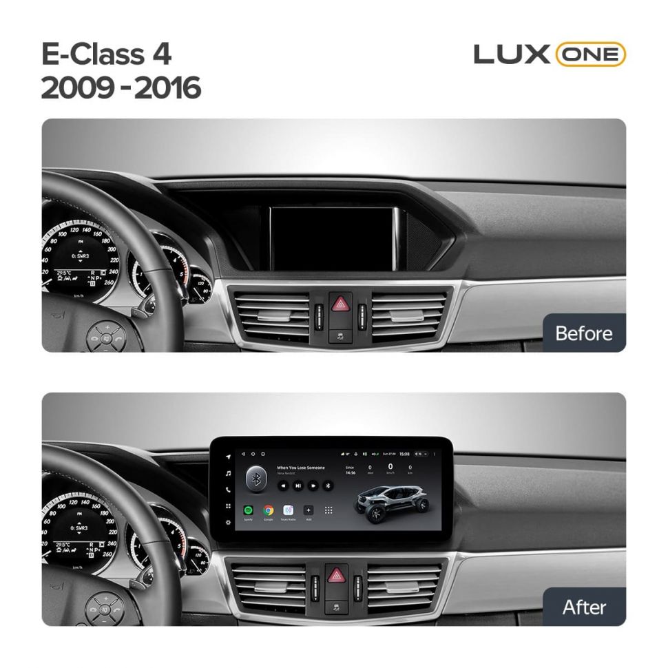 Переходная рамка Mercedes-Benz E-Class 4 W212 S207 A207 S212 C207 (NTG 4.0) (2009-2016) Правый руль (12,3&quot;)