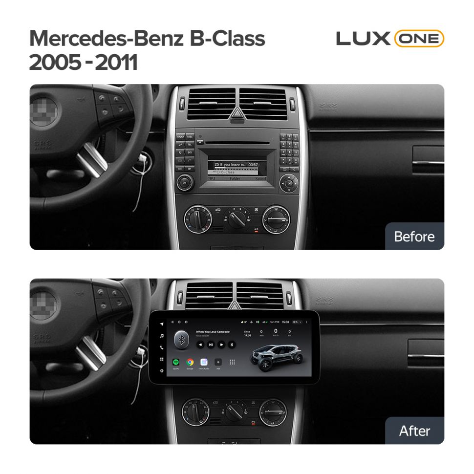 Переходная рамка Mercedes-Benz B-Class T245 W245 (2005-2011) (12,3&quot;)