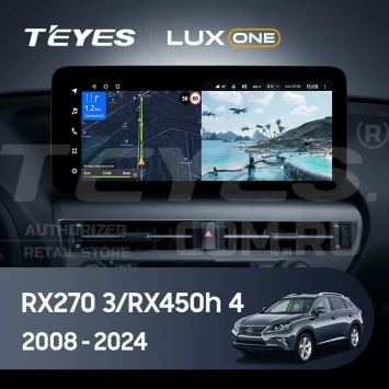 Штатная магнитола Teyes LUX ONE 4/64 Lexus RX450h 4 AL20 (2015-2024) Тип-B