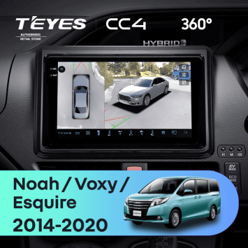 Штатная магнитола Teyes CC4 360 8/128 Toyota Voxy III R80 (2014-2020) F1 Правый руль