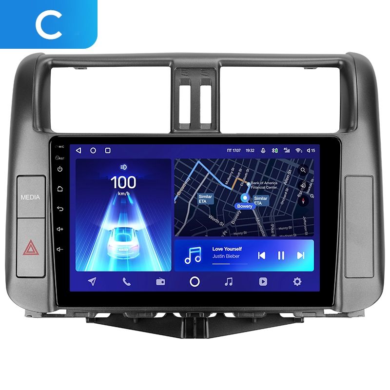 Переходная рамка Toyota Land Cruiser Prado 150 (2009-2013) F1 Тип-C (9&quot;)