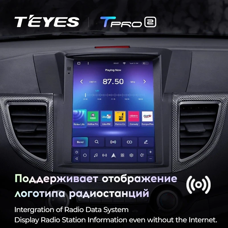 Штатная магнитола Tesla style Teyes TPRO 2 4/32 Honda CR-V 4 RM RE (2011-2015) Тип-A