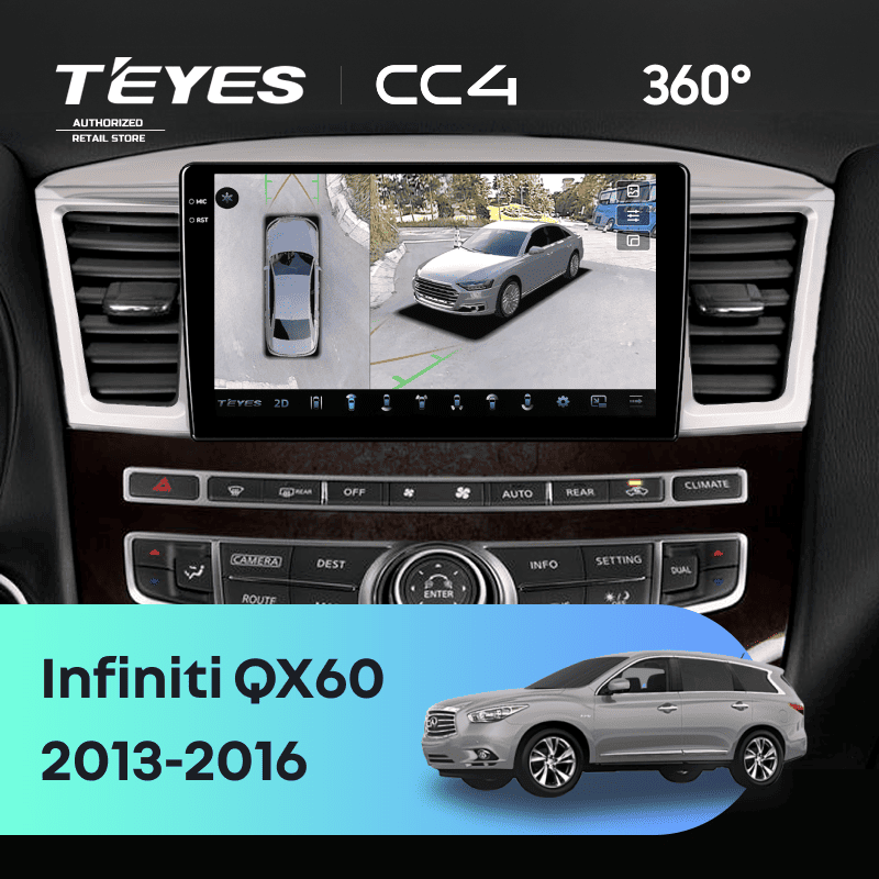Штатная магнитола Teyes CC4 360 8/128 Infiniti QX60 (2013-2016)