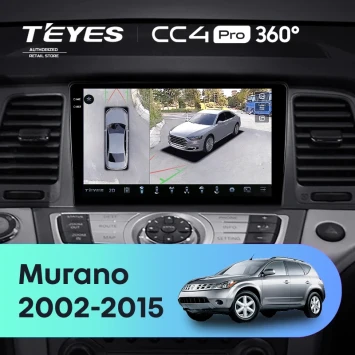 Штатная магнитола Teyes CC4 Pro 360 8/128 Nissan Murano Z50 (2002-2015) для авто без Bose