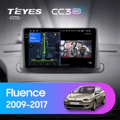 Штатная магнитола Teyes CC3 2K 360 6/128 Renault Fluence (2009-2017)