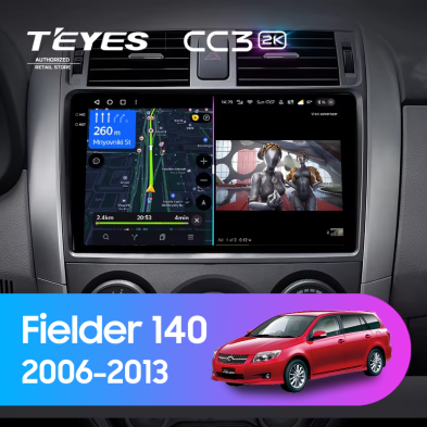 Штатная магнитола Teyes CC3 2K 4/32 Toyota Corolla Fielder 140 (2006-2013) Тип-B