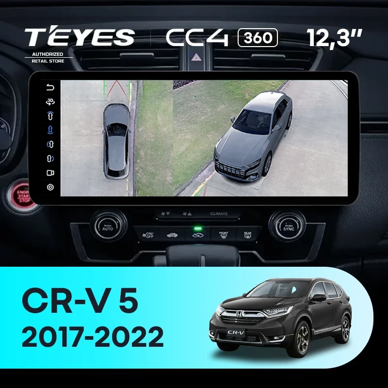 Штатная магнитола Teyes CC4 12.3" 360 6/64 Honda CR-V 5 RT RW (2017-2022)