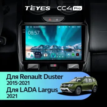 Штатная магнитола Teyes CC4 Pro 8/128 Lada Largus 2021+ F1