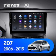 Штатная магнитола Teyes X1 4G 2/32 Peugeot 207 (2006-2015)