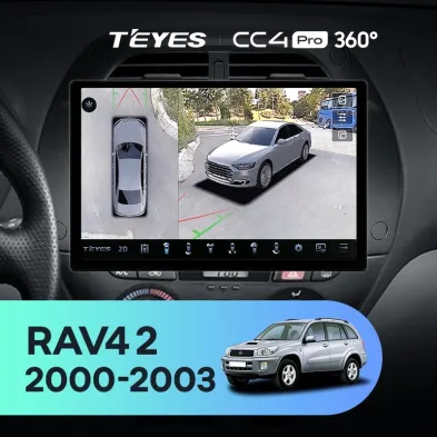 Штатная магнитола Teyes CC4 Pro 360 12/256 Toyota RAV4 2 CA20 (2000-2003) F3 (13")