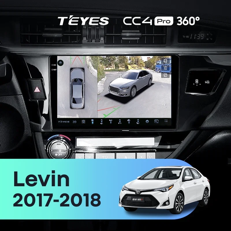 Штатная магнитола Teyes CC4 Pro 360 8/128 Toyota Levin 1 E180 Рестайлинг (2017-2018) F2