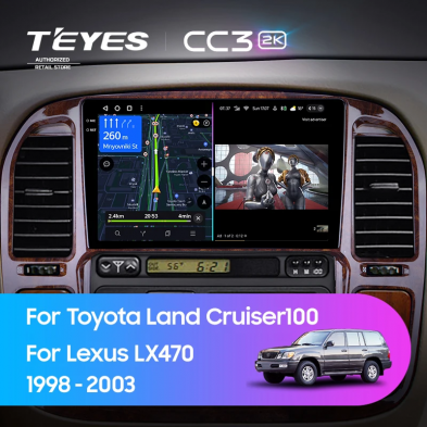 Штатная магнитола Teyes CC3 2K 4/64 Toyota Land Cruiser 100 (1998-2003) F3