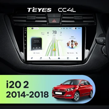 Штатная магнитола Teyes CC4L 4/64 Hyundai i20 2 GB (2014-2018) Правый руль