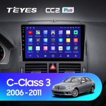 Штатная магнитола Teyes CC2 Plus 6/128 Mercedes Benz C-Class 3 W204 S204 (2006-2011)