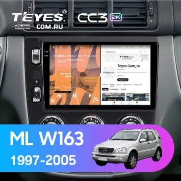 Штатная магнитола Teyes CC3 2K 6/128 Mercedes ML W163 (1997-2005) (черная)