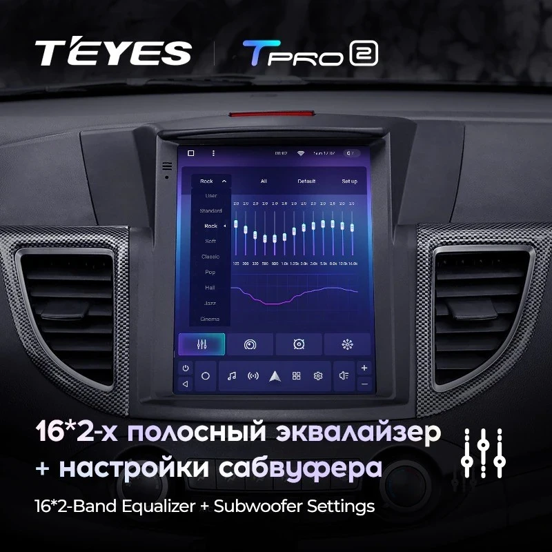Штатная магнитола Tesla style Teyes TPRO 2 4/32 Honda CR-V 4 RM RE (2011-2015) Тип-B