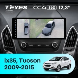 Штатная магнитола Teyes CC4 12.3" 360 8/128 Hyundai Tucson 2 (2009-2015) (авто без усилителя)