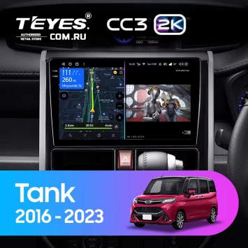 Штатная магнитола Teyes CC3 2K 4/32 Toyota Tank (2016-2023) Правый руль