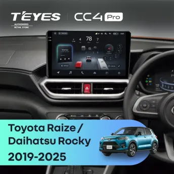 Штатная магнитола Teyes CC4 Pro 12/256 Daihatsu Rocky (2019-2025) F2 Правый руль